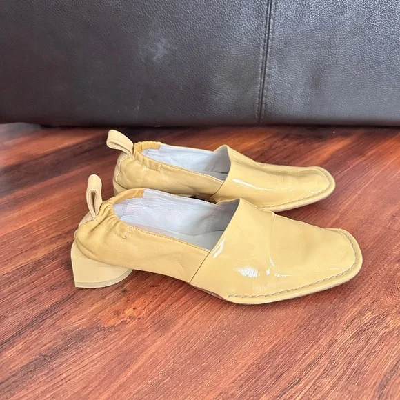 Miista butter yellow block heel flats - Picture 3 of 5